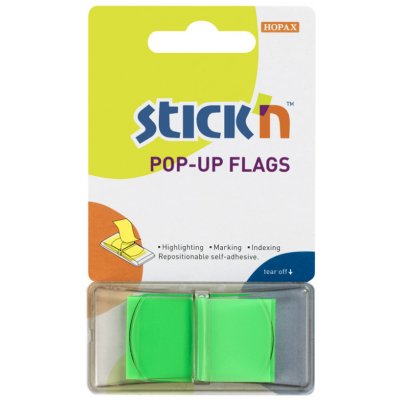Záložky PopUp průhledné 45x25mm popisovatelné zelené – Hledejceny.cz