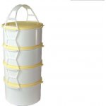 PETRA Plast Plastový jídlonosič 3x1 l + 1x1,3 l - bílá – Sleviste.cz