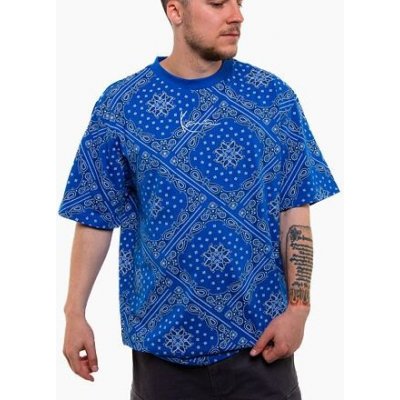 Karl Kani Small Signature Paisley Tee blue/black white