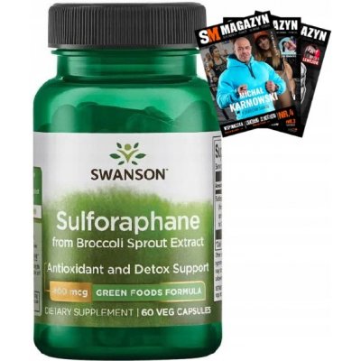 Swanson Sulforafan Brokolicové Klíčky 400 mcg 60 kapslí