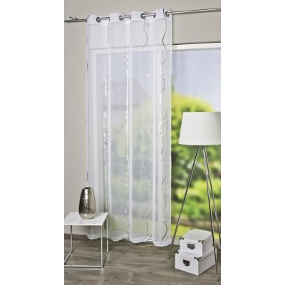 HOME WOHNIDEEN hotová záclona 53306 LOOPING 1705 stribrna 245x140 cm (v x s) – Hledejceny.cz