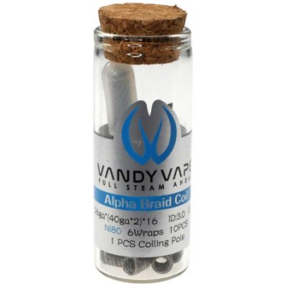 Vandy Vape Superfine MTL předmotané spirálky Alpha Braid Ni80 0,3ohm – Zboží Dáma