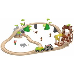 Playtive Dřevěná železnice Džungle Osobní vlak