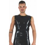 Mister B Gumové tílko Rubber Sleeveless T Shirt XL latexové tričko bez rukávů se žlutými lemy – Sleviste.cz