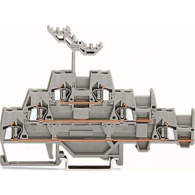 WAGO Svorka 280-508 třípatrová Průchozí/průchozí/průchozí S dodatečným příčným můstkovým propojením na prvním patře, šedá/šedá/modrá 280-508 – Hledejceny.cz