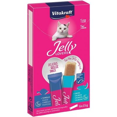 Vitakraft Cat pochoutka Jelly Lovers losos platýs 6 x 15 g – Zboží Mobilmania