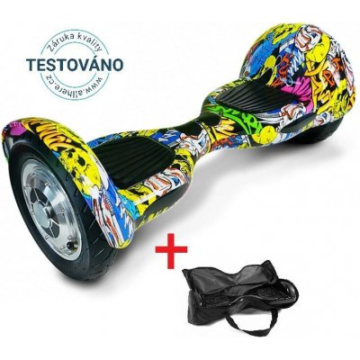 Hoverboard EcoWheel Offroad grafitty žlutá – Hledejceny.cz