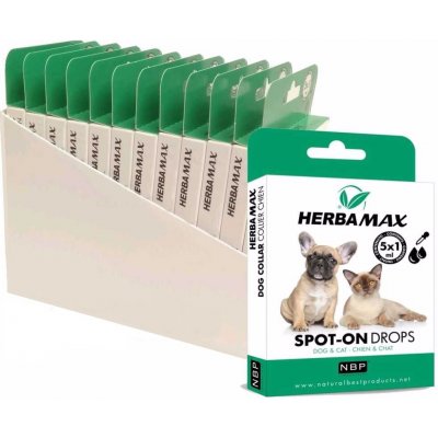 Herba Max Spot-on Dog & Cat repelentní kapky 5 x1 ml 12 ks – Hledejceny.cz