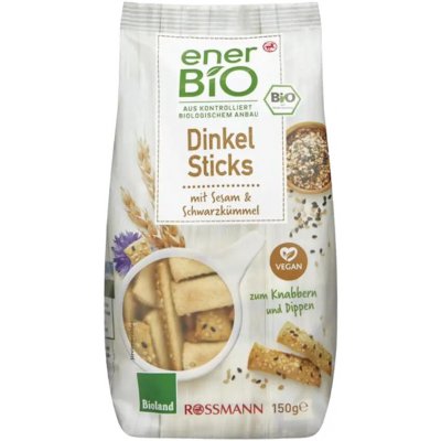 enerBiO Špaldové tyčinky se sezamem a kmínem 150 g – Zboží Dáma