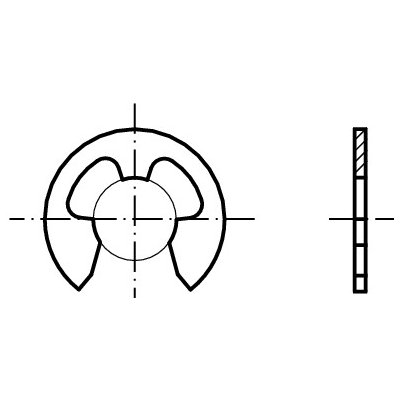 PROFISTYL DIN 6799 Kroužek pojistný třmenový pozink Varianta: DIN 6799 pojistný třmenový kroužek pro hřídele ZnB 10 mm – Sleviste.cz