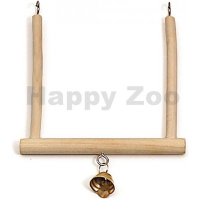 Karlie Dřevěná houpačka se zvonečkem 12 x 13 cm – Zboží Dáma