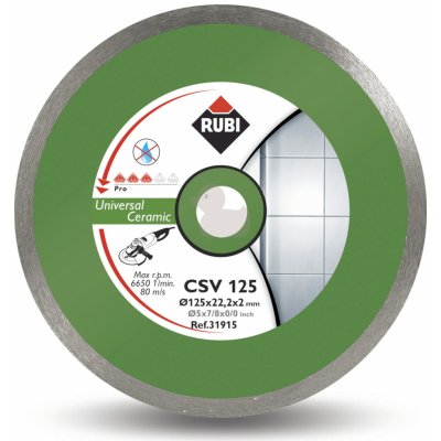 Diamantový kotouč Rubi kontinuální 125 mm CSV 125 Pro R31915 – Zbozi.Blesk.cz