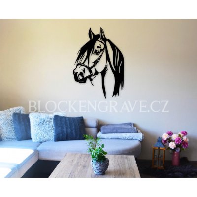 Block Engrave Dřevěná dekorace Kůň 65x47cm – Hledejceny.cz