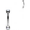 Piercing Šperky4U piercing do obočí zdobený opálem OB0001-WH