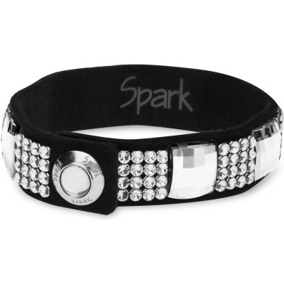 Spark náramek se Swarovski Elements krystaly černý Monaco B4MESH2493CZCC Krystal