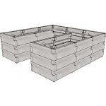 Juwel Vysoký záhon Timber Ergoline plast 125 x 185 x 40 cm 20479 – Zboží Dáma
