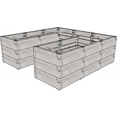 Juwel Vysoký záhon Timber Ergoline plast 125 x 185 x 40 cm 20479 – Zboží Dáma
