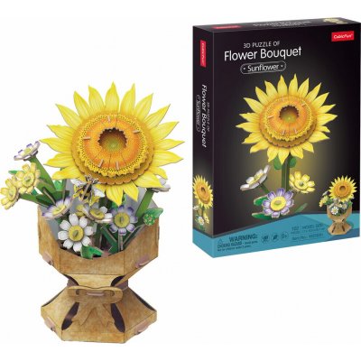CUBICFUN 3D puzzle Kytice slunečnice 102 ks – Zboží Mobilmania