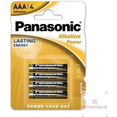 Panasonic Alkaline Power AAA 4ks LR03APB/4BP – Zboží Mobilmania