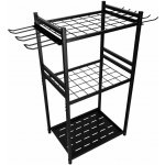 Luaro KX2851 Stojan na zahradní nářadí, ocel, 81 x 43 x 30 cm, černý – Zboží Dáma