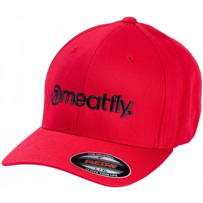 Meatfly Brand Flexfit Red Červená