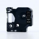 Kompatibilní páska s Dymo 45021, S0720610, 12mm x 7m bílý tisk / černý podklad – Sleviste.cz