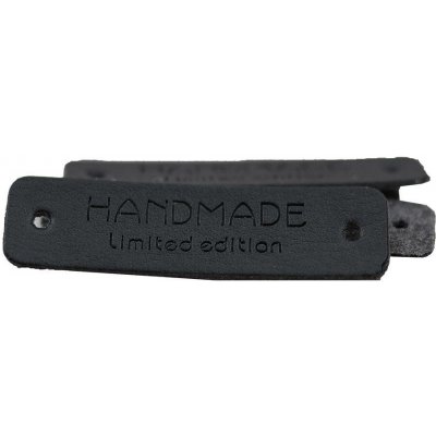 Pro Háčkování Hand Made koženková cedulka černá Limited edition – Zboží Dáma