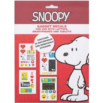 CurePink Samolepky na elektroniku Snoopy: Set 30 kusů (14 x 20 cm) – Zboží Mobilmania