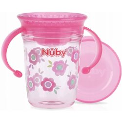 Nûby 360° sippy cup Wonder Cup tritan Eastmanu růžová 240 ml