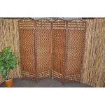 Axin Trading Paravan provázkový čtyřdílný světle hnědá – Zboží Dáma