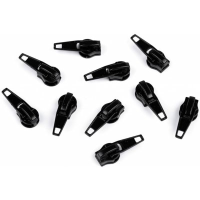 Jezdec ke spirálovým zipům No 5 typu POL - černá (100 ks) – Zboží Mobilmania