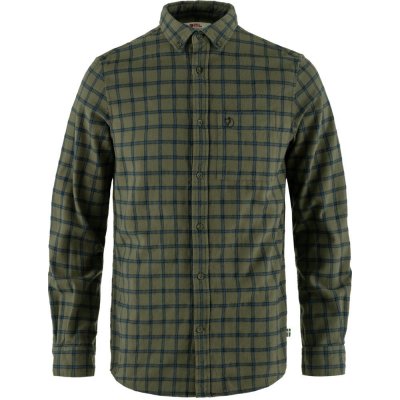 Fjällräven Övik flannel shirt laurel green-indigo blue – Zboží Dáma
