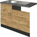 Held Möbel Sorrento 110 x 60 x 86 cm dub světlý matný šedá matný – Zboží Dáma
