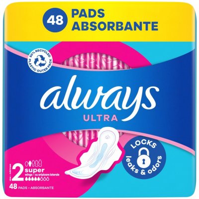 Always Ultra Super hygienické vložky Vel. 2 s křidélky 48 ks – Zboží Dáma