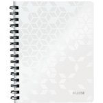 Leitz "Wow",Spirálový sešit bílá, čtverečkovaný, A5, 80 listů – Zboží Živě