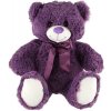 Plyšák Teddies Medvěd s mašlí 50cm fialový v sáčku 0+