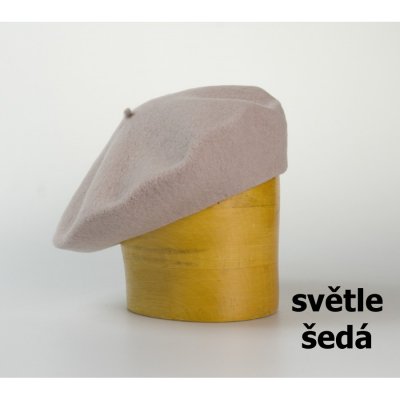 Vlněný baret jednobarevný 115´ sv.šedá – Hledejceny.cz