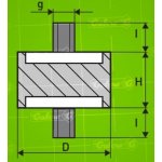 Silentblok A - D50 - H45 - M12/42mm – Zbozi.Blesk.cz