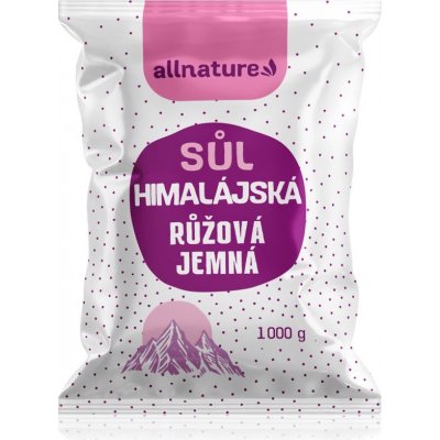 Allnature himalájská sůl růžová jemná kuchyňská sůl 1 kg – Zboží Dáma