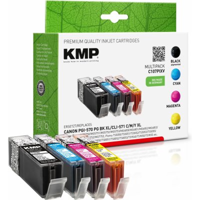 KMP Canon PGI-570PGBK XL + CLI-571 Multipack - kompatibilní
