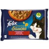 Felix Sensations Sauces výběr v omáčce s krůtou a jehněčím 4 x 85 g
