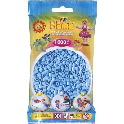 HAMA HAMA H207-46 Hama zažehlovací pastelově modré korálky 1000ks MIDI – Zboží Mobilmania