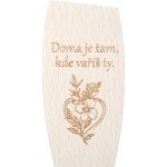 Obracečka z bukového dřeva - Gravírovaná - Doma – Zboží Dáma