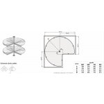 koš otočný CARUSEL Classic 3/4 750 mm 2-koš+tyč chrom – Zbozi.Blesk.cz
