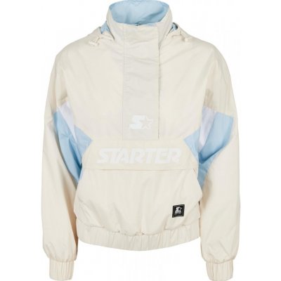 Ladies Starter Colorblock Halfzip Windbreaker palewhite