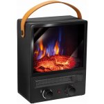 MPM Volně stojící krb s funkcí topení 1500 W černý – Zboží Mobilmania