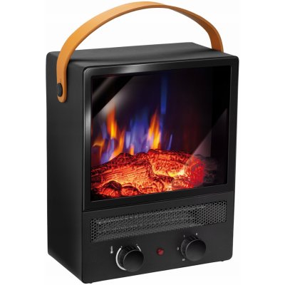 MPM Volně stojící krb s funkcí topení 1500 W černý – Zboží Mobilmania