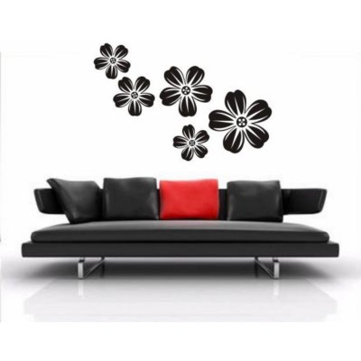 Merci-shop. Samolepka na zeď Květy 55 30 cm x 20 cm – Hledejceny.cz