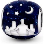 Prosperk Korálek na náramek rodina noční obloha S1606 – Zboží Mobilmania