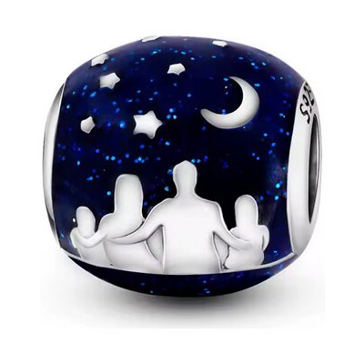 Prosperk Korálek na náramek rodina noční obloha S1606 – Zboží Mobilmania